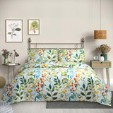 Cubrecama Quilt Reversible 1,5 Plazas Estampado Selvático -  Flowers Collection Martiné