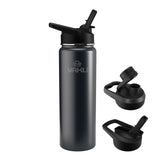 Termo Botella Térmica 700ml Acero Inoxidable + 2 Tapas Intercambiables Nox