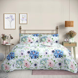 Cubrecama Quilt Reversible 1,5 Plazas Estampado Suculenta - Flowers Collection Martiné