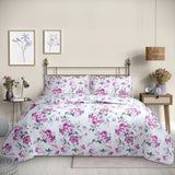 Cubrecama Quilt Reversible 1,5 Plazas Estampado Rojo Flowers Collection Martiné