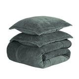 Cubrecama Flannel Liso Con Sherpa 3 Plazas Super King