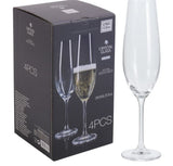 Set 4 Copas Champagne Crystalline 260 Cc
